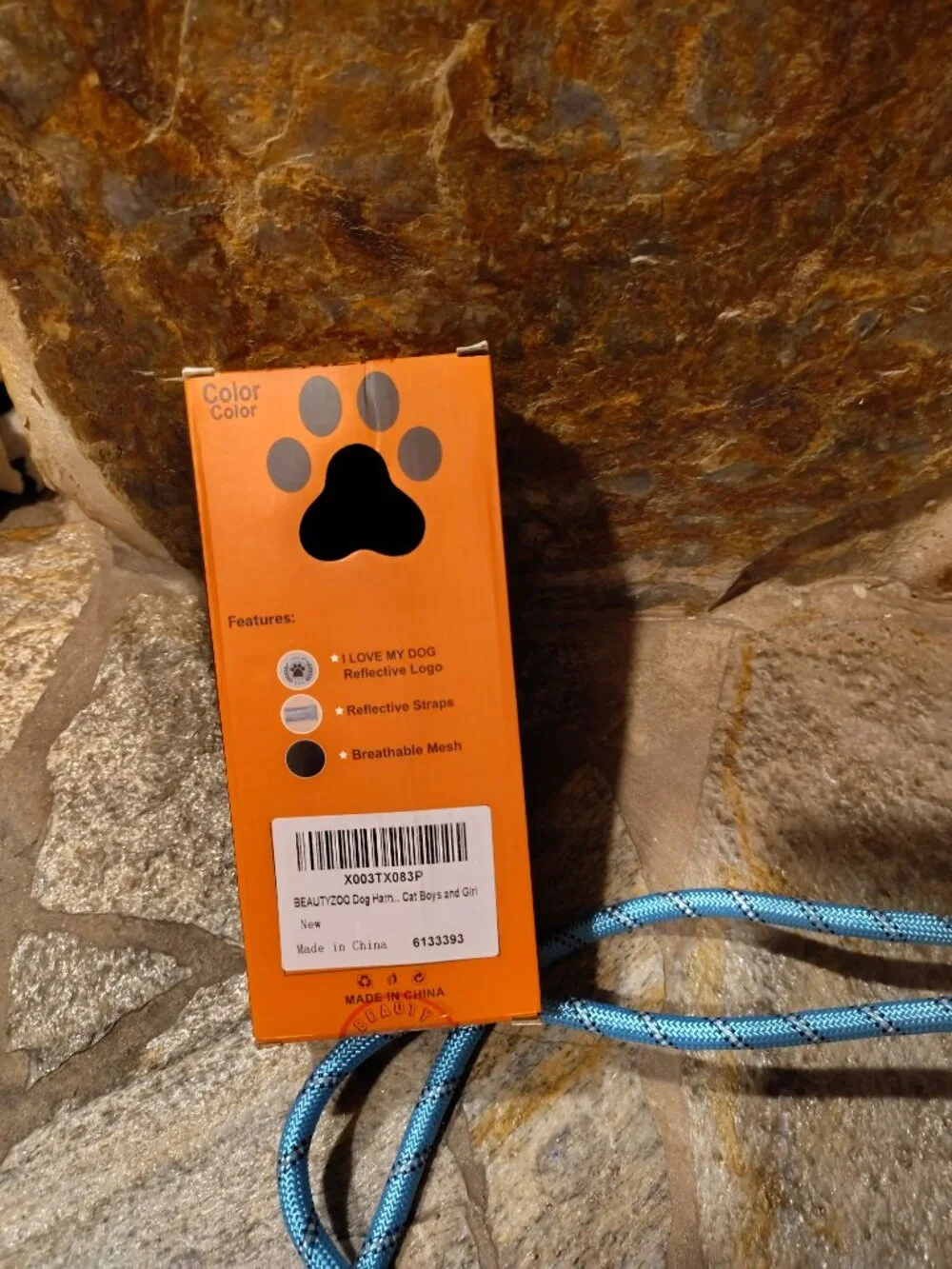 BeautyZoo Reflective Dog Leash Only 5 Feet Blue